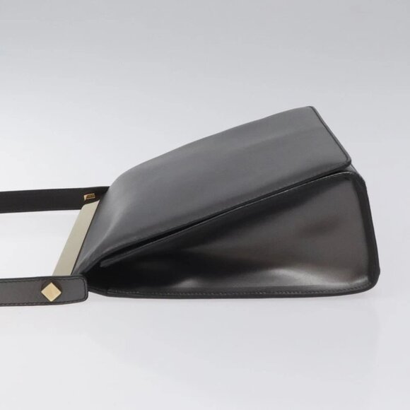 GUCCI Shoulder Bag Leather Gray Gold Auth JB010V - Picture 5 of 15